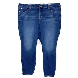Torrid Womens Jeans Plus Size 24 Blue Denim Vintage Stretch Mid Rise Skinny